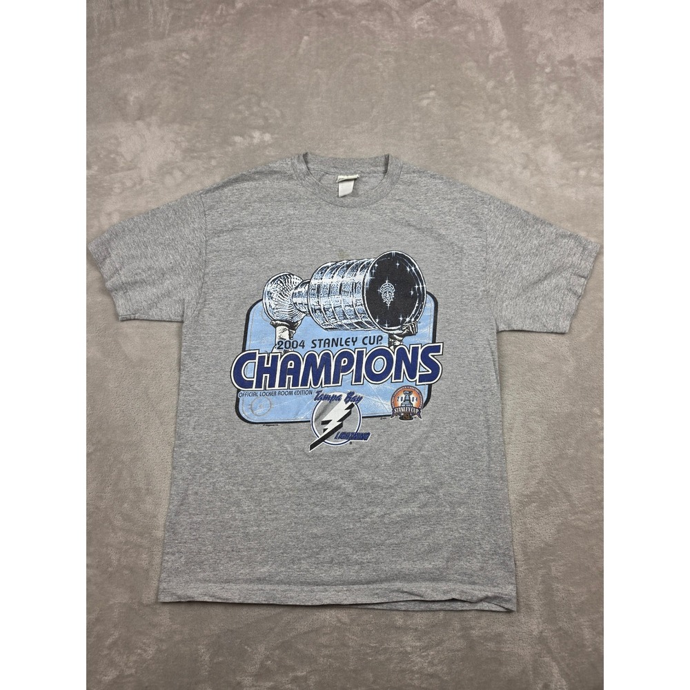 Vintage Lee Sport T-Shirt Mens L 2004 Stanley Cup Champions Tampa Bay Lightning